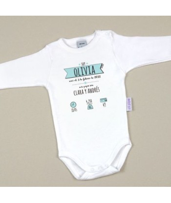 Body bebé Datos Nacimiento...