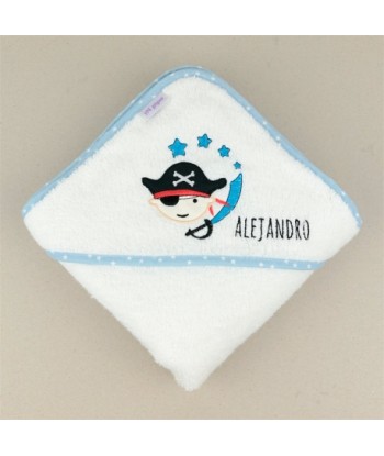 Capa de baño bordada Pirata...