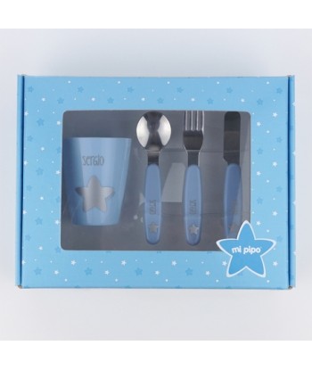 Set vasito y cubiertos...