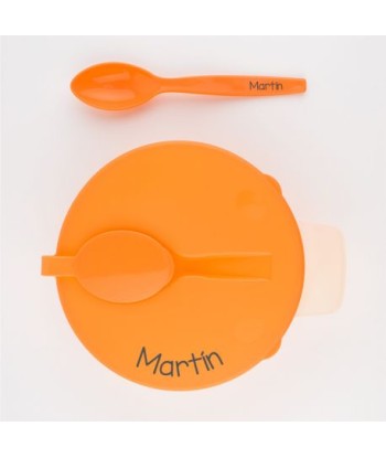 Plato con tapa y cuchara...