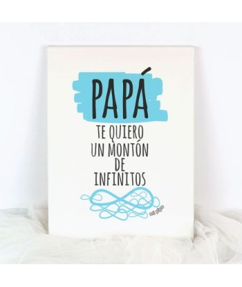 Lienzo Papá te quiero un...