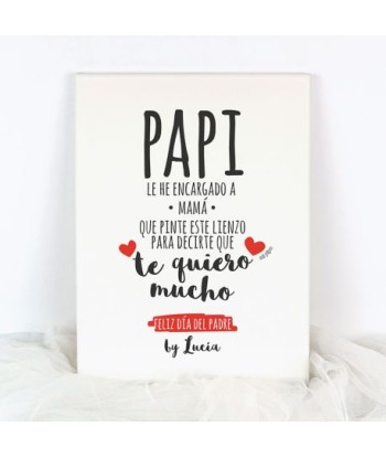 Lienzo Personalizado Papi...