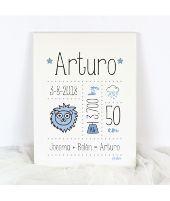 Lienzo Datos Nacimiento...